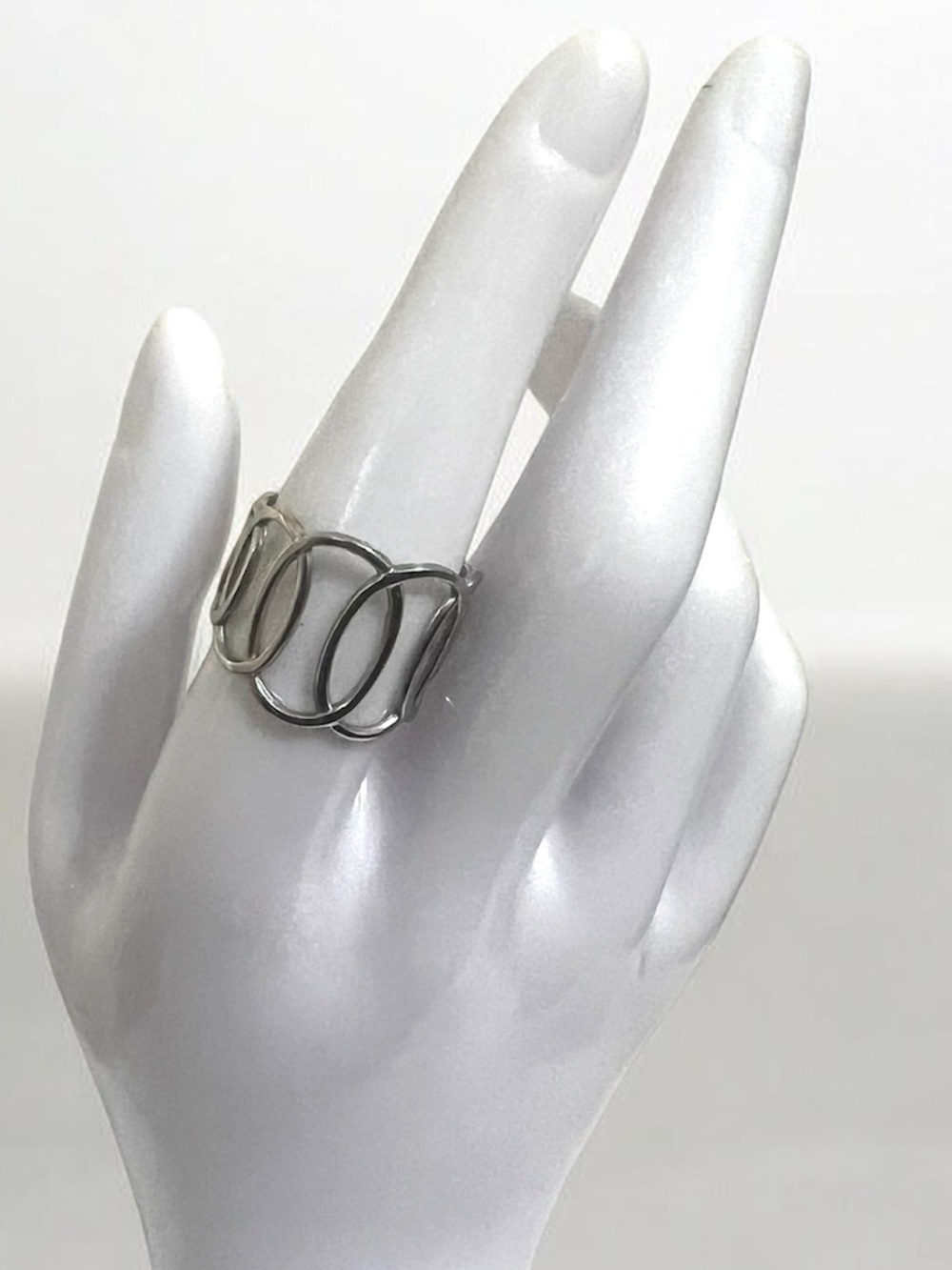 Silver Stainless Steel Open Loop Women's Ring